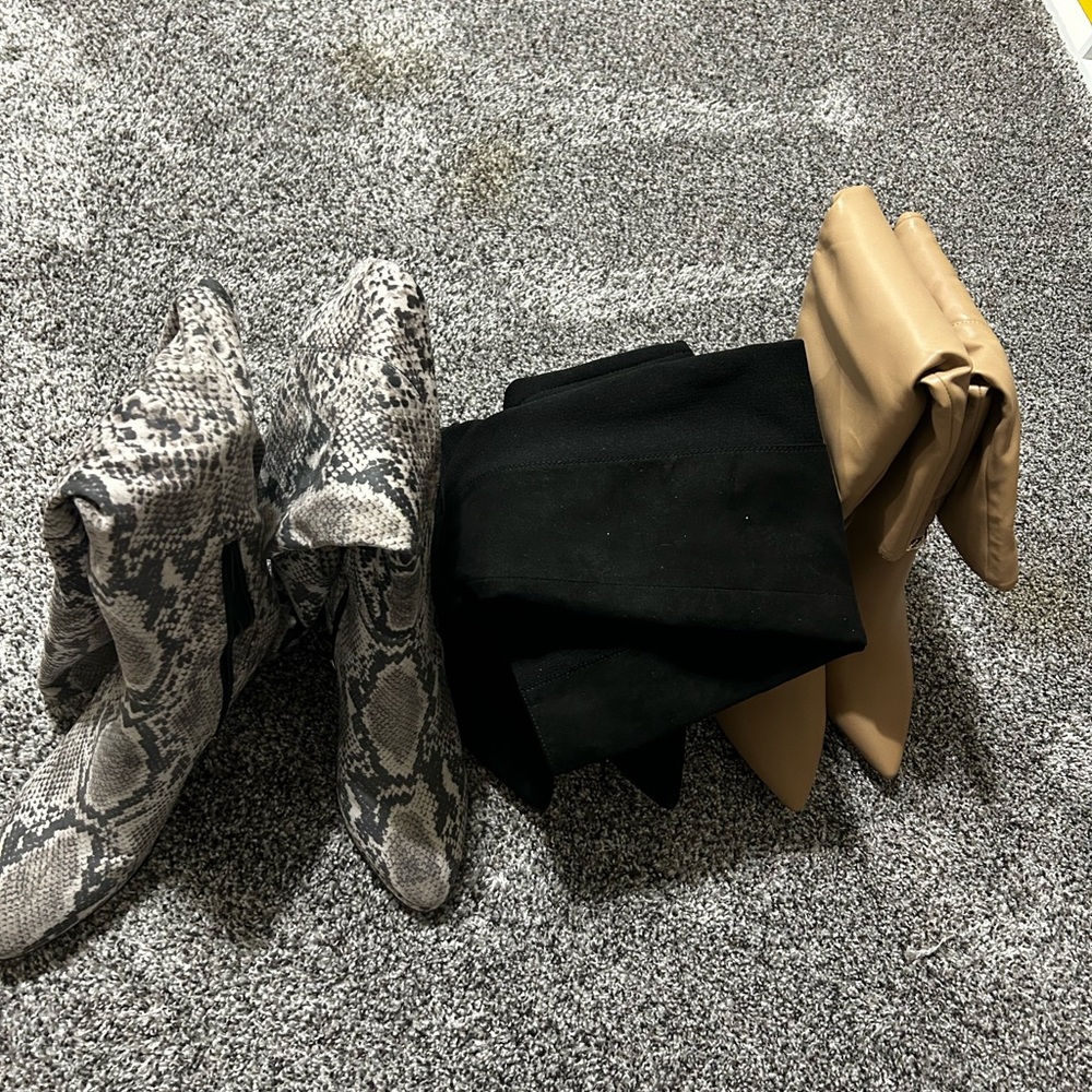 Snakeskin and Tan Boots Collection